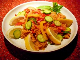 旬野菜いっぱいのタイ風カレーライスサラダ