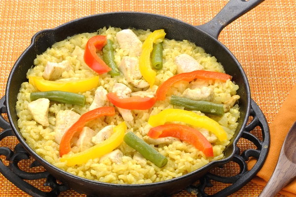 鶏むね肉のカレーパエリアの画像