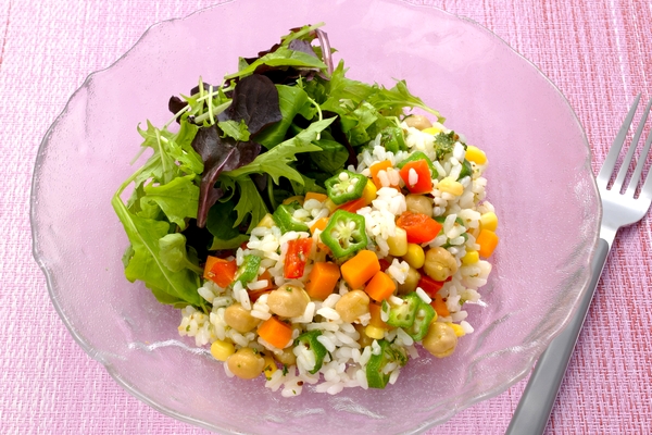 食物繊維たっぷりライスサラダの画像