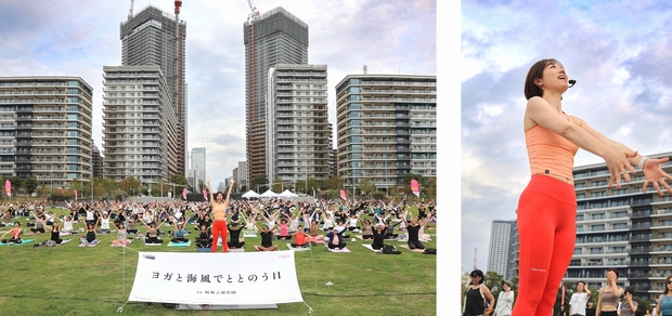 AmiYoga先生と晴海ふ頭公園ヨガ